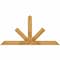 Ekena Millwork Saratoga Rough Sawn Timber Gable Bracket, Western Red Cedar, 60"W x 30"H x 4"D x 4"F, 12/12 Pitch GBW060X30X0404SAR00RWR - alternate 1